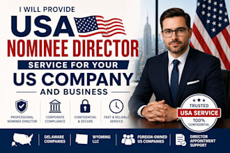 provide USA nominee director service for your US company and business