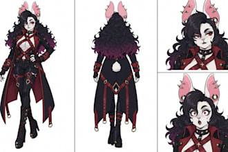 draw sfw furry reference sheet anthro furry oc fursona reference sheet