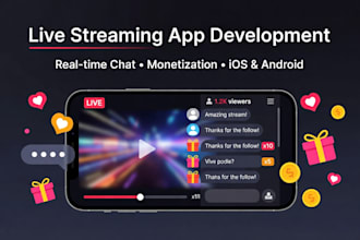 develop live streaming app with chat and monetization