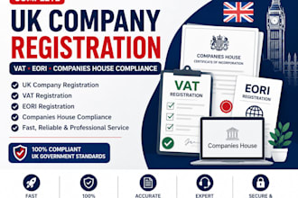 register your UK company, vat, eori and companies house compliance