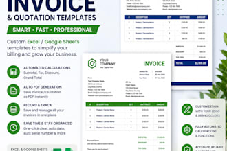do invoice template, quotation, invoice design, quote design