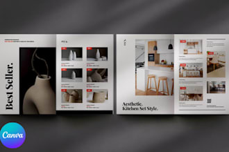 design luxury modern home and office supply furniture product catalog, lookbook