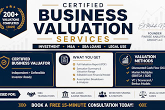 do a certified company, startup and business valuation