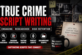 write engaging true crime scripts for youtube documentaries