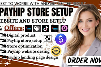 design a payhip website or payhip store to sell digital products online