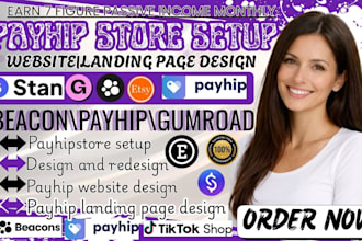 design payhip website, payhip store for digital products and online courses