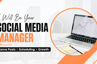 be your social media manager and canva post designer