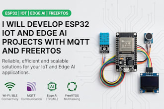 develop esp32 iot and edge ai projects with mqtt and freertos