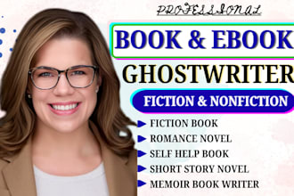 fiction ghostwriter, short story, romance, self help, fiction book ghost writer