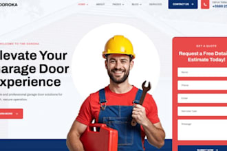 build wix garage door website repair services company installation website
