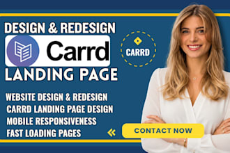 carrd website design carrd landing page redesign carrd website development
