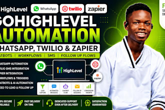 gohighlevel whatsapp twilio and zapier automation SMS chatbots workflow followup