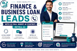 generate ai call agent, ai chatbot, retell ai for finance business loan lead