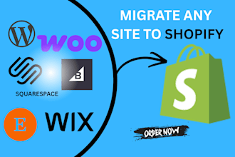 migrate wix, wordpress migration, squarespace, woocommerce to shopify