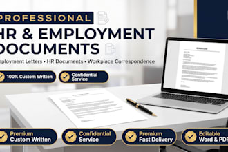 write professional HR letters, employment documents and workplace correspondence
