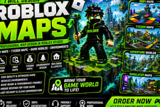 create roblox maps, obbies, tycoon worlds and custom game environments