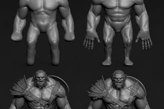 sculpt 3d characters action figures in zbrush for printing