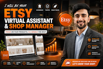 be your etsy virtual assistant and shop manager