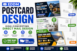 design modern eddm real estate and business marketing postcard