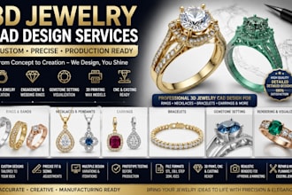 do 3d jewelry cad design custom rings engagement jewelry rendering manufacturing