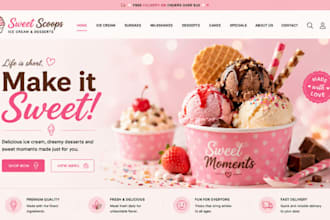 design squarespace ice cream dessert sweet shop website vegan vegetarian plant