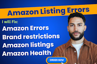 fix amazon listing errors, brand registry errors and amazon account health