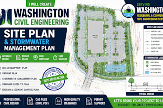 create washington civil engineering site plan and stormwater management plan