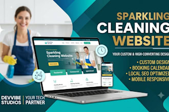 design cleaning service website office cleaning website house cleaning website