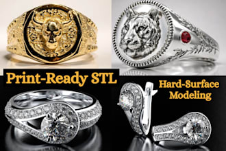 do 3d jewelry design custom jewelry modeling jewelry cad design render