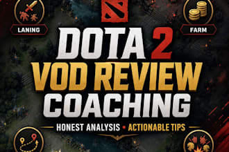 review your dota 2 vod and coach you to improve