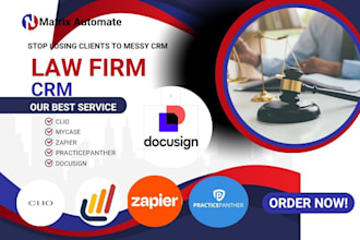setup clio lawmatics docusign calendly zapier api make ai mycase practicepanther