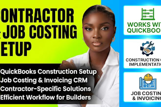 setup quickbooks contractor construction job costing invoicing crm