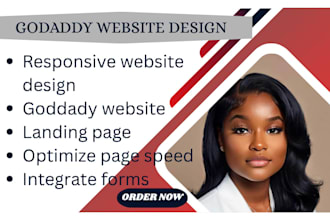design godaddy website, godaddy redesign, godaddy SEO, godaddy builder