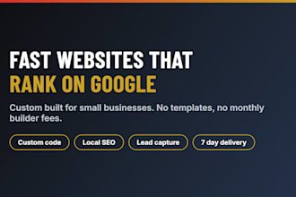 build a fast modern website for your small business with local SEO