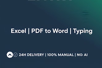 do fast data entry, excel work and bengali to english translation