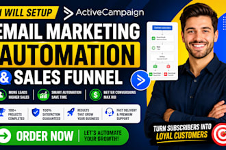 setup activecampaign email marketing automation with sales funnel