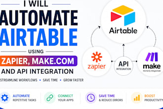 automate airtable using zapier make com and API integration