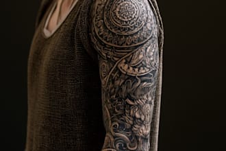 unique tattoo, custom tattoo design, tattoo sleeve