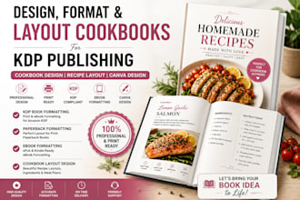do canva  cookbook layout design recipe cookbook design do kdp book formatting