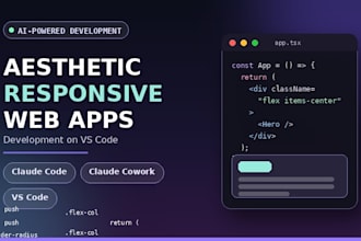 aesthetic responsive web app claude code claude cowork development on vs studio