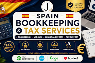 spain bookkeeping and prepare spanish tax reports for autónomos and companies