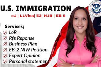 write eb2 niw, expert opinion, e2 business plan, l1a, eb1, rfe response uscis