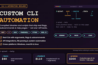 create a custom script or command line application for you
