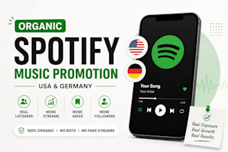 do organic USA spotify  music promotion german spotify