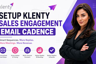 setup klenty sales engagement multichannel outreach email cadence