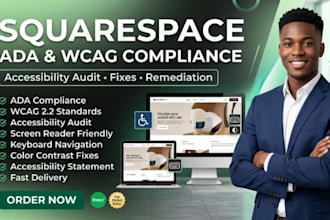 design a squarespace ada compliant website with wcag