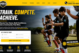 build sport website football website basketball website football academy website