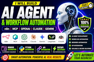 build ai agent, n8n workflow claude automation, mcp server and openai automation