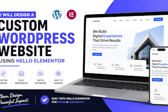 design a custom wordpress website using hello elementor