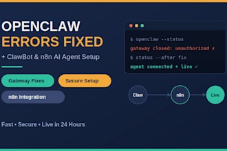 fix openclaw error setup open claw clawdbot agent install openclaw n8n ai agent